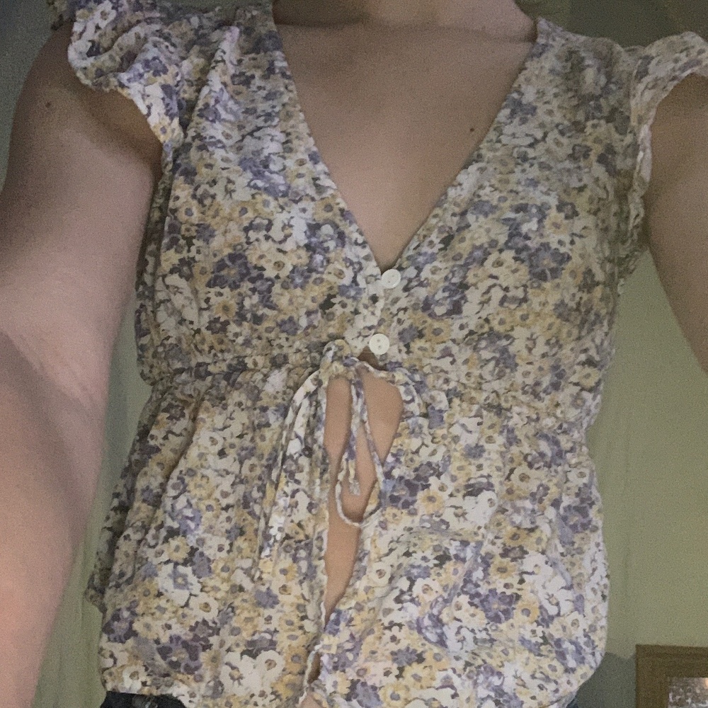 Flower Crop Top Summer Shirt For teen girls or women